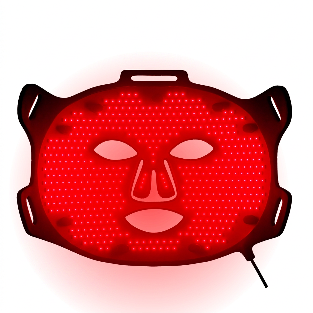 Lumara VISO red LED light therapy face mask on a white background